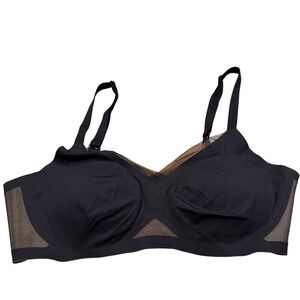 Honeylove Crossover Bra Black Wireless Mesh Support Bra Medium Adjustable